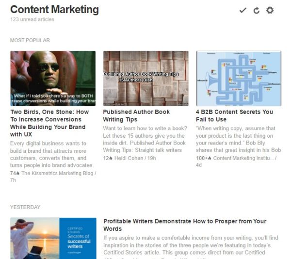Feedly ~ Content Curation for SEO