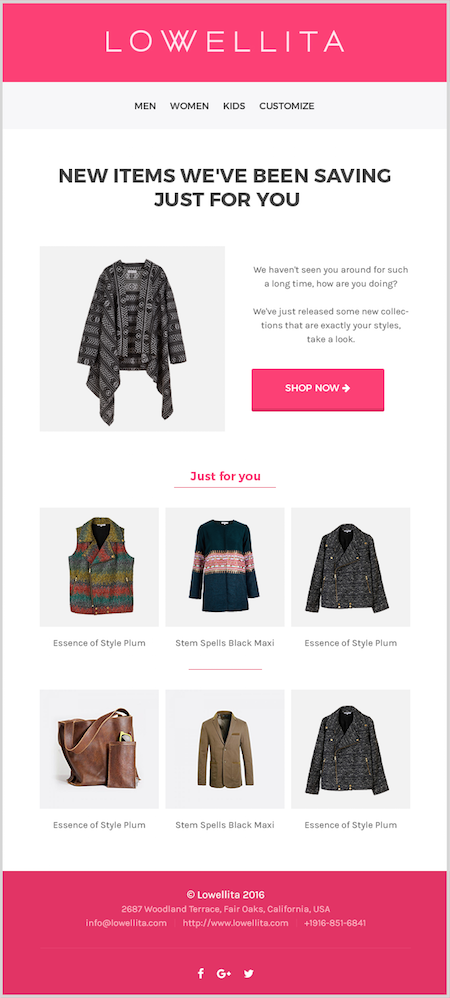 ecommerce remarketing email 2