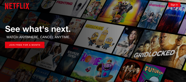 Netflix Call to Aciton