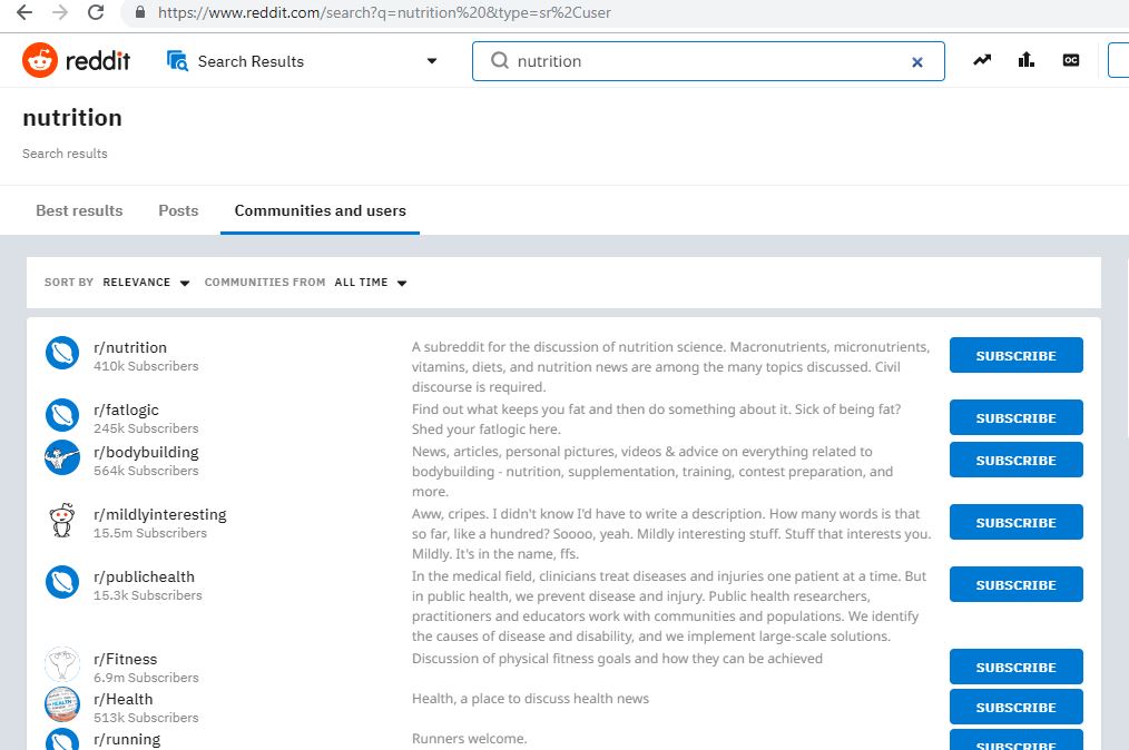subreddit seo