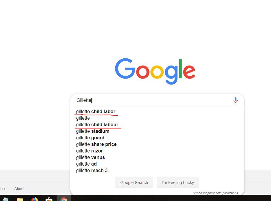 negative search suggestion