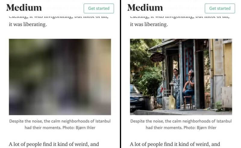 Example of lazy loading images