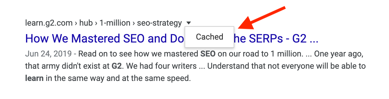cached content google